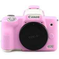 kinokoo Silicone Cover for Canon EOS M50 Camera Ptotective Rubber Case(Pink)