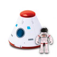 Astro Venture Space Capsule Toy - Plastic White Spacecraft Toy for Kids with Lights, Astronaut Figure and Openable Door - Fun Toy for Any Outer Space Mission & Adventure
