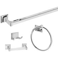 Design House 534628 Millbridge 4-Piece Bathroom Kit, Bath Accessory, Polished Chrome