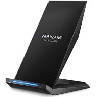 [아마존베스트]Fast Wireless Charger, NANAMI Qi Certified Wireless Charging Stand Compatible iPhone 12/SE 2020/11 Pro/XS Max/XR/X/8 Plus,Samsung Galaxy S20+ S10 S9 S8 S7 Edge Note 20Ultra/10/9/8