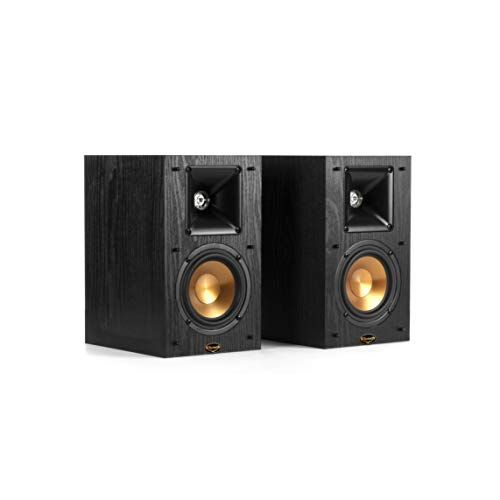 클립쉬 Klipsch Synergy Black Label B 100 Bookshelf Speaker Pair with Proprietary Horn Technology, a 4” High Output Woofer and a Dynamic .75” Tweeter for Surrounds or Front Speakers in Bla