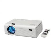 IMPECCA Home Theater Projector, for Home and Office Presentation, Keystone Correction, Movie Projector with 50,000H LED Life, and Large 4” Projecting Lens, USB, m/SD, VGA, AV Input