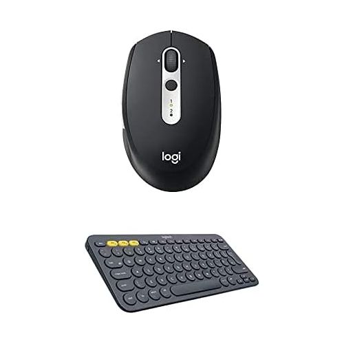 로지텍 Logitech M585 Multi-Device Wireless Mouse, Graphite & K380 Multi-Device Bluetooth Keyboard ? Windows, Mac, Chrome OS, Android, iPad, iPhone, Apple TV Compatible ? Dark Grey