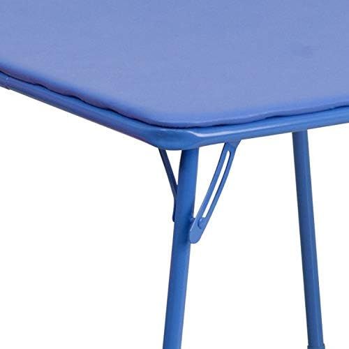  Flash Furniture JB-10-CARD-GG Kids Colorful 3 Piece Folding Table and Chair Set, , Blue