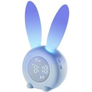 [아마존베스트]Anmones Kids Alarm Clock for Kids, Cute Childrens Night Lights for Girls Boys Toddler, 5 Ringtones, Temperature Calendar, Touch Control and Snoozing with 2000mAh Rechargeable Kid Alarm Clo