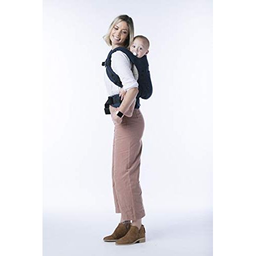 Baby Tula Coast Explore Mesh Baby Carrier 7 ? 45 lb, Adjustable Newborn to Toddler Carrier, Multiple Ergonomic Positions Front and Back, Breathable ? Coast Indigo, Navy Blue