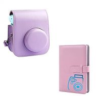 SAIKA Case Compatible with Fujifilm Instax Mini 11 Instant Camera + 96 Pockets Wallet Photo Album, Compatible for Fujifilm Instax Mini 11 / 7S / 8/8+ / 9/25 / 26/90 / 70 / 50s Instant Ca
