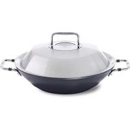 Fissler Adamant Wok Aluminium Diameter 31 cm with Metal Lid Coating Non-Stick Coating High Rim Scratch-Resistant All Hob Types Including Induction