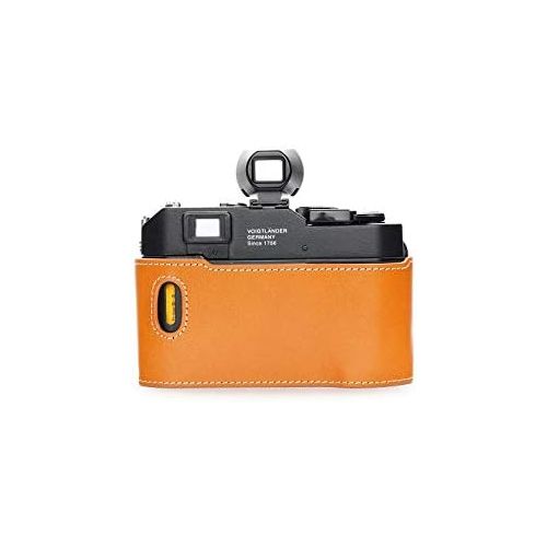  TP Original Handmade Genuine Real Leather Half Camera Case Bag Cover for Voigtlander Bessa R2 R2M R2A R4M R4A R3M R3A R2S R2C and Rollei 35RF Sandy Brown Color