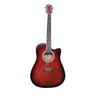 Oscar Schmidt 6 String OD45CRDBPAK Acoustic Guitar Pack w/Bag-Red Burst (OD45CRDBPAK-W