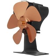 SHQIN Wood Stove Fan 5 Blade Fireplace Fan,Quiet Stove Fan for Home/Wood Stove/Fireplace,Circulating Warm for Home Heating (Color : Bronze)