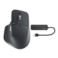 Logitech MX Master 3 Advanced Wireless Mouse and Knox 4-Port USB Hub Bundle (2 Items)