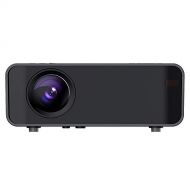 ASHATA W80 Portable HD Bluetooth WiFi LED Projector 720P Support (HDMI USB VGA/Headphone AV KTV Audio) Home Theater Projector for Android 110-240V Black(US)