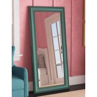 Full Length Mirror Standing - Teal Polystyrene Beveled Glass Leaning - for Your Elegant Viewing Angle