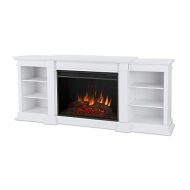Eliot Grand Media Electric Fireplace in White by Real Flame