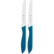 [아마존베스트]WMF Breakfast knife set 2 pieces, 23 cm, bread knife serrated edge, bread timer, special blade steel, plastic handle, blue