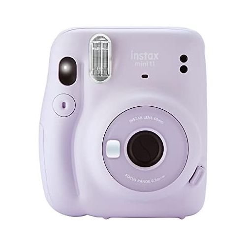 후지필름 Fujifilm Instax Mini 11 Lilac Purple Instant Camera Plus Case, Photo Album and Fujifilm Character 10 Films (Monochrome)