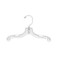 Only Hangers Count of 100 Clear Plastic Childrens Dress Hanger with chrome hook 10 inches