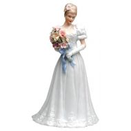 Cosmos 96260 10.25 Bride Cake Topper with Bouquet of Flowers