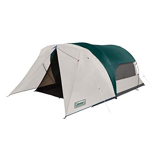 콜맨 Coleman Cabin Camping Tent with Weatherproof Screen Room | 6 Person Cabin Tent with Enclosed Screened Porch, Evergreen: Sports & Outdoors