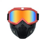 WYWY Snowboard Goggles Outdoor Ski Snowboard Mask Snowmobile Skiing Goggles Windproof Motocross Protective Glasses Safety Goggles With Mouth Filter Ski Goggles (Color : RFH)