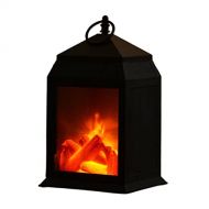 Baoblaze Fireplace Lantern Tabletop Fireplace Lantern for Indoor/Outdoor Decor Fireplace Lamp - L Square
