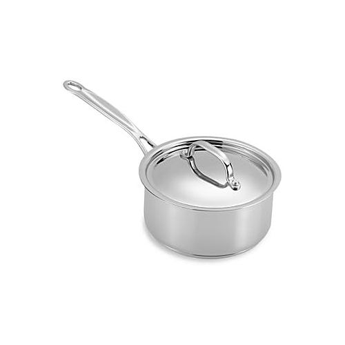 Cuisinart Chefs Classic Stainless Steel Mirror Finish Exterior 1 1/2-Quart Saucepan with Lid, Handle Is Wide And Easy To Grip