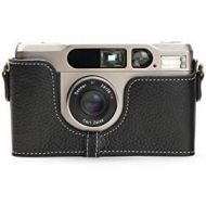TP Original Handmade Genuine Real Leather Half Camera Case Bag Cover for Contax T2 Black Color