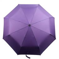 ZZSIccc Parasol Automatic Solid Color Umbrella Automatic Umbrella Tri-Fold Umbrella E Purple