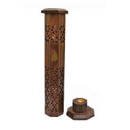 JIAHE115 Individual aromatherapy stove Incense Burner Zen Wood Carving Craftssheesham Wood Creative Personality Indoor Air Purification Ornament Ornaments (size: 31 Cm Bottom 7.5 X 7.5 Cm)