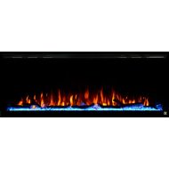 Touchstone Sideline Elite Smart 50” WiFi-Enabled Electric Fireplace - 80036 - in-Wall Recessed - 60 Color Combinations - 1500/750 Watt Heater (68-88°F Thermostat) - Black - Log, Cr