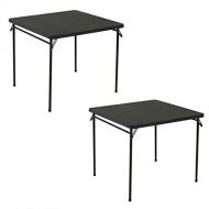 CoscoProducts Cosco Square Folding Table 34 Black Steel, Steel Frame, Vinyl