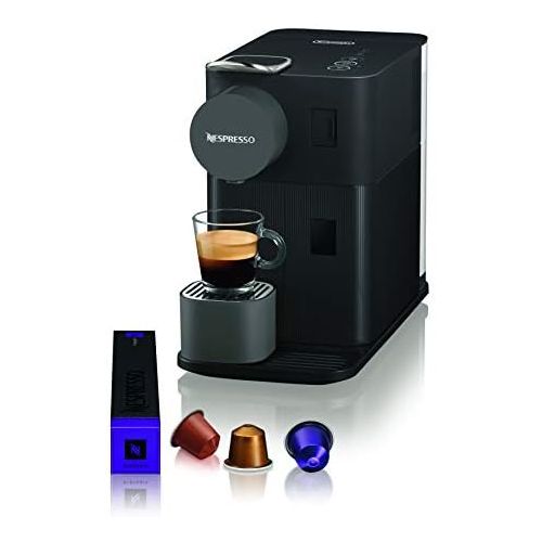 네스프레소 DeLonghi EN 500.B Black Nespresso Kaffeekapselmaschine Lattissima One, Kunststoff, 1 Liter, schwarz