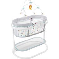 Fisher-Price Soothing Motions Bassinet Windmill, Baby Cradle with sway Motion, Light Projection, Overhead Mobile, Vibrations and Music