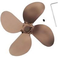 LOVIVER 4 Blade Fireplace Stove Fan Blade Replacement for Wood Burner Stoves Aluminum Antique Bronze, 18cm