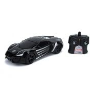 Jada Toys Marvel Black Panther 1:16 Lykan Hypersport RC Radio Control Cars, Toys for Kids and Adults