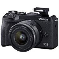 Canon EOS M6 Mark II Mirrorless Camera for Vlogging + 15-45mm Lens, CMOS, APS-C Sensor, Dual Pixel CMOS Auto Focus, Wi-Fi,Bluetooth and 4K Video