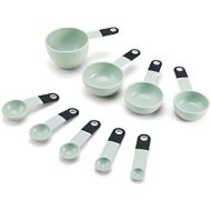 KitchenAid Classic Measuring Cups and Spoons Set, Set of 9, Pistachio/Black