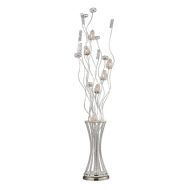 Dimond Lighting Dimond D2130 8-Inch Width by 55-Inch Height Cyprus Grove Floor Lamp in Satin Nickel