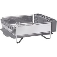 KitchenAid Compact Stainless Steel Dish Rack, Satin Gray, 15-Inch-by-13.25-Inch -