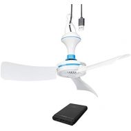 [아마존베스트]-Service-Informationen Pearl Mobile fan: Mobile USB Ceiling Fan with Power Bank, Diameter 42 cm, 5,000 mAh, 12 W (Electric Fan)