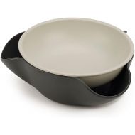 Joseph Joseph Double Dish Pistachio Bowl and Snack Serving Bowl, Gray with Food Waste Compartment BPA-Free - Gray