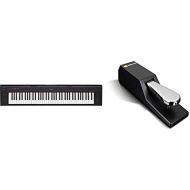 Yamaha NP32 76-Key Lightweight Portable Keyboard, Black & M-Audio SP 2 Universal Sustain Pedal with Piano Style Action For MIDI Keyboards, Digital Pianos & More