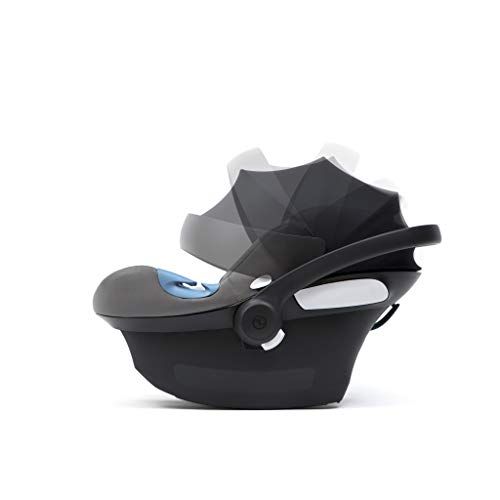  CYBEX Aton M Infant Car Seat with SensorSafe, Real-Time Mobile App Safety Alerts, Removable Newborn Insert, Includes SafeLock Car Seat Base with Latch System, Pepper Black