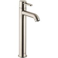 AXOR Uno Modern Upgrade Hand Polished 1-Handle 1 14-inch Tall Bathroom Sink Faucet in Brushed Nickel, 38025821