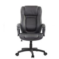 Eurotech Seating LE521 High Back Black Leather Pembroke Swivel Office Chair
