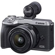 [아마존베스트]Canon EOS M6 Mark II Mirrorless Digital Compact Camera + EF-M 15-45mm F/3.5-6.3 IS STM + EVF Kit, Silver