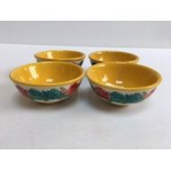 The Pioneer Woman Pionner Woman Blossom Jubilee Gold Dipping Bowls 4 Pack Ceramic Floral 3.125 Inch
