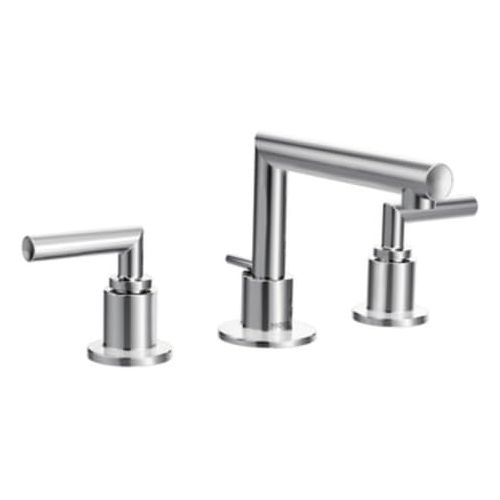  Moen TS43002 Arris Two-Handle Modern 8 in. Widespread Bathroom Faucet Trim Kit, Valve Required, Chrome