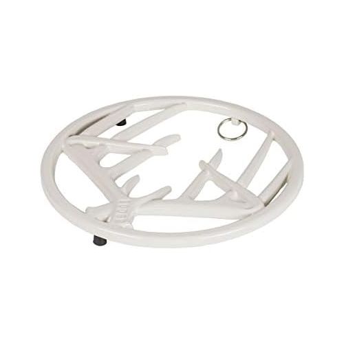 롯지 Lodge Enameled Cast Iron Antler, 8 Inch, Midnight Chrome Trivet, Biscotti